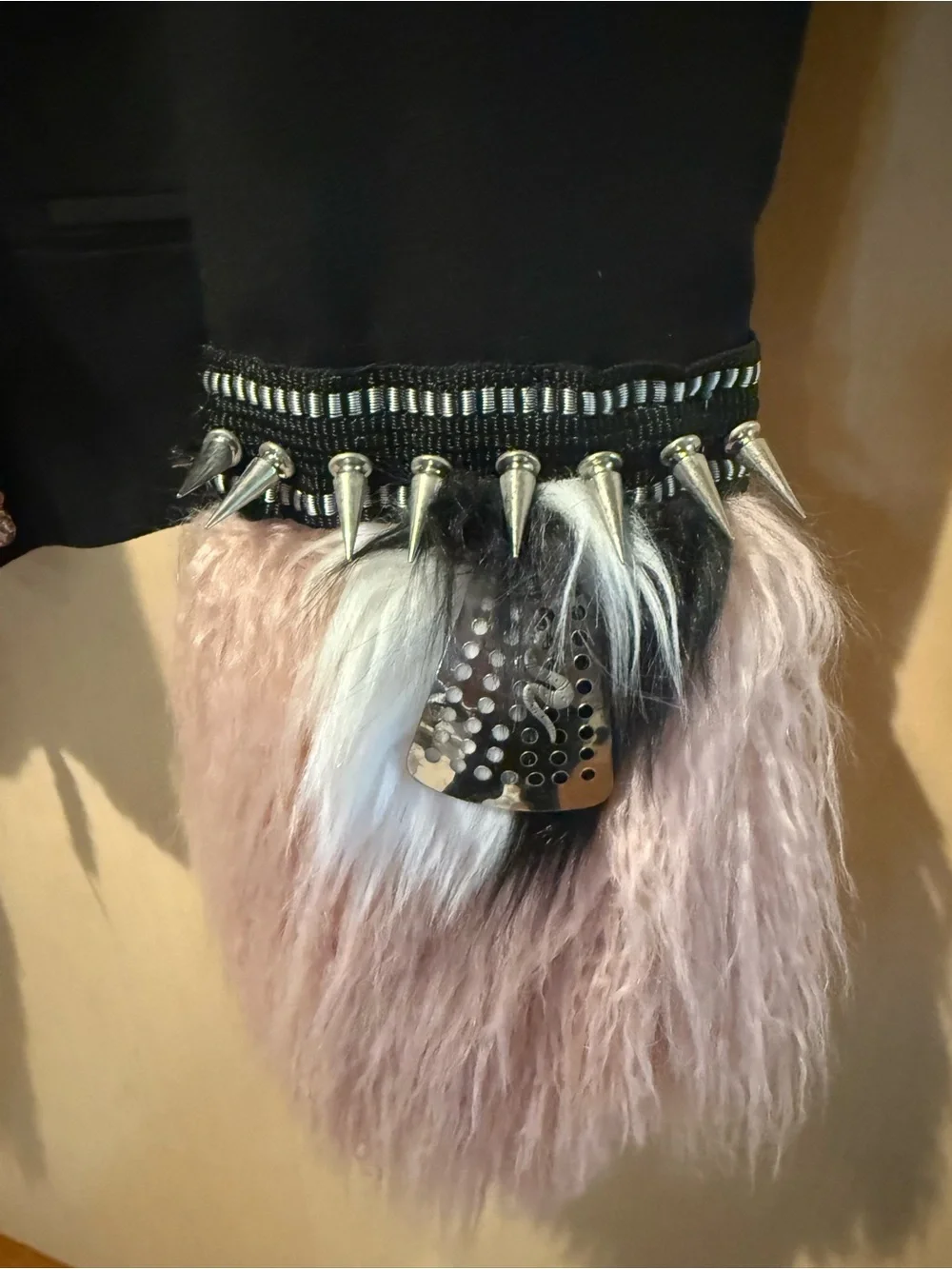Custom Upcycled Topshop Jacket Pop Art Lips Spikes Punk Goth OOAK Wearable Art 8
